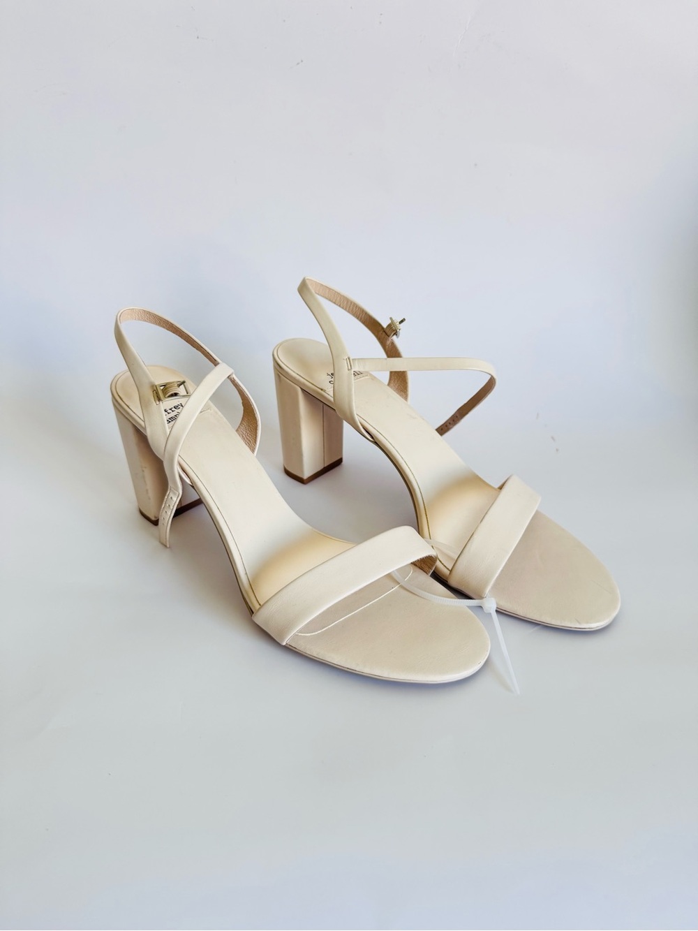 Jeffrey Campbell Cream Strappy Block Heel Sandals